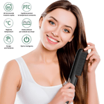 Ingrijire personala si Cosmetice - Aparate & accesorii ingrijire personala - Hair styling - Perii de par electrice - Perie Electrica  2 in 1 Fara Fir, SELERIS®, Indreptare, 160 / 180 / 200° C, PTC, Ionizare, Portabila, USB-C, Negru Auriu - Infinity.ro