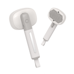 Petshop - Ingrijire si Igiena - Produse uz extern - Perii si manusi - Perie Multifunctionala 4 in 1 Animale de Companie, SELERIS®, Lampa Wood UVA, 2000mAh, Ioni Negativi, Masaj Vibratii, Gri - Infinity.ro