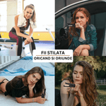 Ingrijire personala si Cosmetice - Aparate & accesorii ingrijire personala - Hair styling - Placi de indreptat parul - Mini placa de par portabila, SELERIS®, 160°C,180°C,200°C, 4800mAh, USB C, design compact si usor, Lat, Negru-Auriu - Infinity.ro