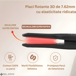 Ingrijire personala si Cosmetice - Aparate & accesorii ingrijire personala - Hair styling - Placi de indreptat parul - Mini placa de par portabila, SELERIS®, 160°C,180°C,200°C, 4800mAh, USB C, design compact si usor, Lat, Negru-Auriu - Infinity.ro