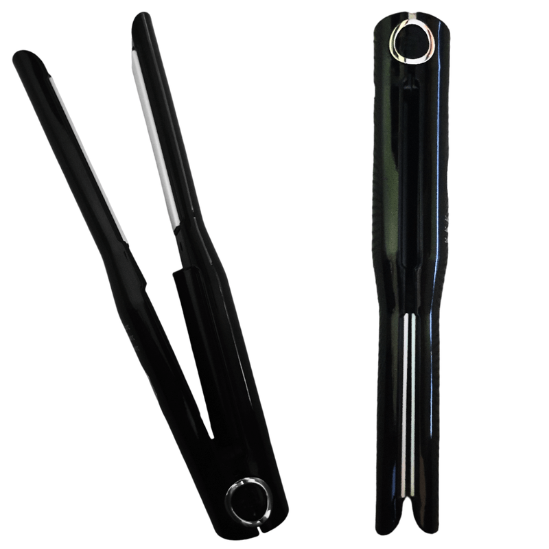 Ingrijire personala si Cosmetice - Aparate & accesorii ingrijire personala - Hair styling - Placi de indreptat parul - Placa de par portabila, SELERIS®, 160°C,180°C,200°C, 2600mAh, USB Micro/USB A, Sistem blocare, design compact-usor,Negru - Infinity.ro