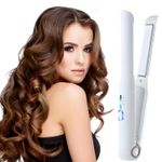 Ingrijire personala si Cosmetice - Aparate & accesorii ingrijire personala - Hair styling - Placi de indreptat parul - Placa de par portabila, SELERIS®, 160°C,180°C,200°C, 2600mAh, USB Micro/USB A, Sistem blocare, design compact-usor, Alb - Infinity.ro