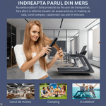 Ingrijire personala si Cosmetice - Aparate & accesorii ingrijire personala - Hair styling - Placi de indreptat parul - Placa de par portabila, SELERIS®, 160°C,180°C,200°C, 2600mAh, USB Micro/USB A, Sistem blocare, design compact-usor, Alb - Infinity.ro