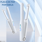 Ingrijire personala si Cosmetice - Aparate & accesorii ingrijire personala - Hair styling - Placi de indreptat parul - Placa de par portabila, SELERIS®, 160°C,180°C,200°C, 2600mAh, USB Micro/USB A, Sistem blocare, design compact-usor, Alb - Infinity.ro
