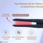 Ingrijire personala si Cosmetice - Aparate & accesorii ingrijire personala - Hair styling - Placi de indreptat parul - Mini placa de par portabila, SELERIS®, 160°C,180°C,200°C, 4800mAh, USB C, design compact si usor, Ingusta, Negru-Auriu - Infinity.ro