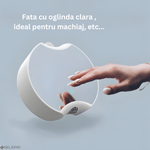 Casa si Gradina - Sanitare - Suporturi si accesorii baie - Dispensere - Dispenser Automat Tactil, Sapun Spuma, SELERIS, 3 Niveluri de Spuma, 350ml, USB-C, 2600 mAh, Oglinda HD, Fara Gauri, Alb - Infinity.ro
