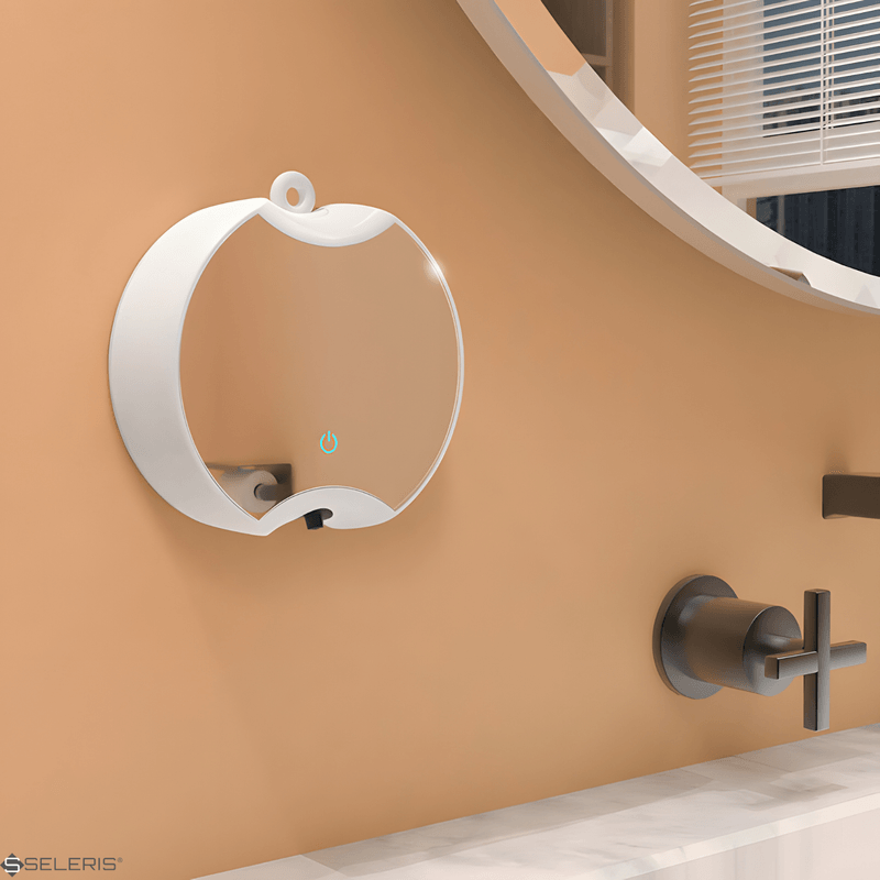 Casa si Gradina - Sanitare - Suporturi si accesorii baie - Dispensere - Dispenser Automat Tactil, Sapun Spuma, SELERIS, 3 Niveluri de Spuma, 350ml, USB-C, 2600 mAh, Oglinda HD, Fara Gauri, Alb - Infinity.ro