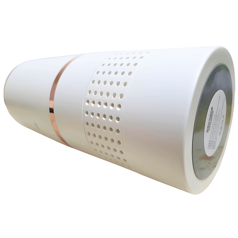 Electronice si Electrocasnice - Climatizare si sisteme de incalzire - Aparate filtrare aer - Purificatoare de aer - Mini Purificator de Aer cu Aromaterapie, SELERIS®, PM 2.5, Fara Filtru, Ioni 500 pcs/m2, 7 culori, 10mp, USB Dual, Alb - Infinity.ro