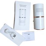 Electronice si Electrocasnice - Climatizare si sisteme de incalzire - Aparate filtrare aer - Purificatoare de aer - Mini Purificator de Aer cu Aromaterapie, SELERIS®, PM 2.5, Fara Filtru, Ioni 500 pcs/m2, 7 culori, 10mp, USB Dual, Alb - Infinity.ro