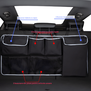 Organizator auto, Seleris®, portbagaj/scaune, SUV, Jeep, Hatchback, Crossover, Break, Monovolum,  Usor de montat, Negru
