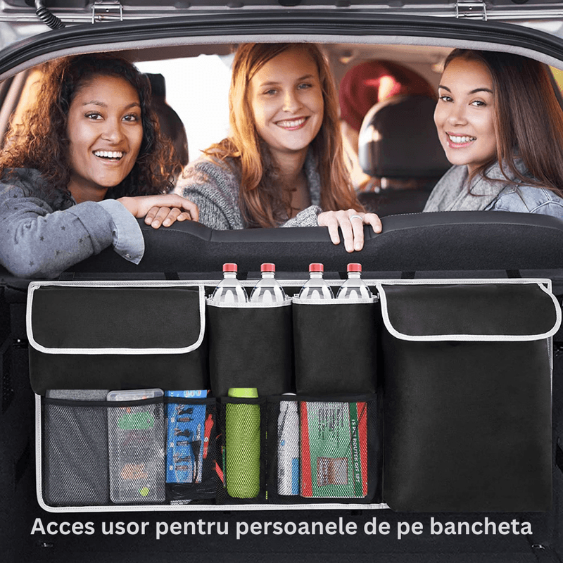Auto si Moto - Piese auto si accesorii - Interior auto - Accesorii interior - Organizator auto, Seleris®, portbagaj/scaune, SUV, Jeep, Hatchback, Crossover, Break, Monovolum,  Usor de montat, Negru - Infinity.ro