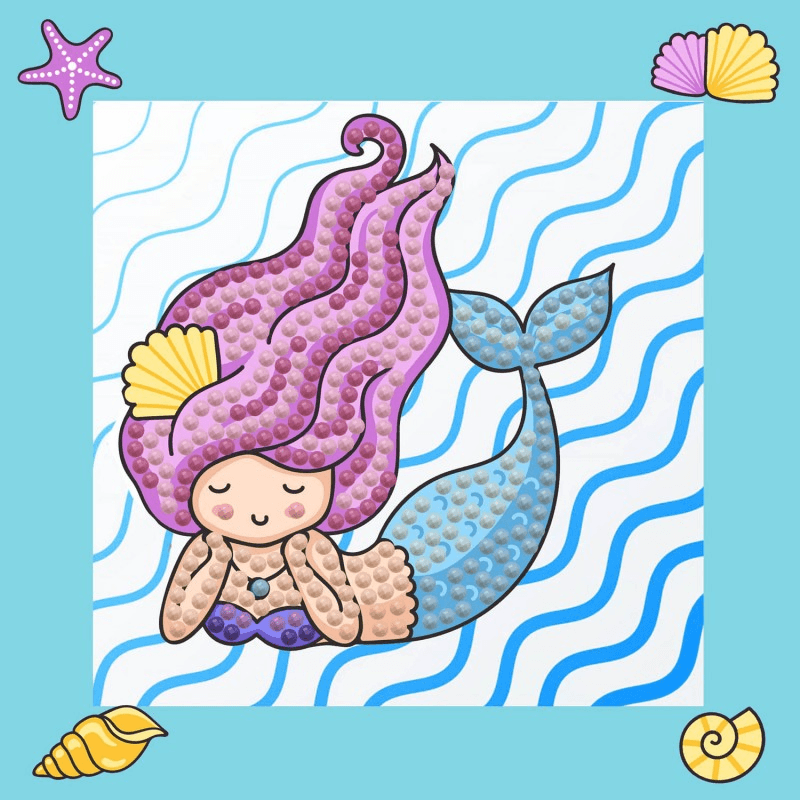 Jucarii, Copii si Bebe - Jucarii si jocuri - Jucarii & jocuri educative - Seturi de artizanat - Set creativ pictura cu diamante - Mermaid Dreams - Sirena - Infinity.ro