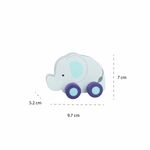 Jucarii, Copii si Bebe - Jucarii si jocuri - Jucarii bebelusi - Jucarii de tras/impins - Elefant - jucarie din lemn cu roti, Orange Tree Toys - Infinity.ro