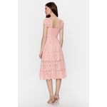 Fashion, accesorii si bijuterii - Femei - Imbracaminte femei - Rochii femei - Rochie Guess cu croiala in A si dantela Sangallo M INTL Roz - Infinity.ro