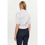 Fashion, accesorii si bijuterii - Femei - Imbracaminte femei - Camasi si bluze femei - Camasa dama Guess regular fit cu nod frontal W3GH71 XL INTL Alb - Infinity.ro