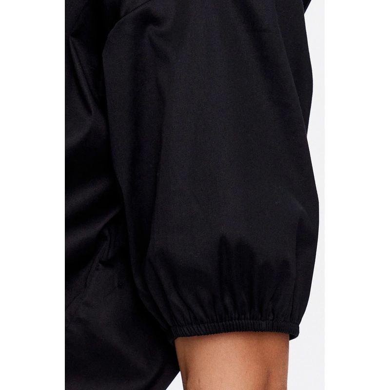 Fashion, accesorii si bijuterii - Femei - Imbracaminte femei - Camasi si bluze femei - Camasa dama Guess regular fit cu nod frontal W3GH71  L INTL Negru - Infinity.ro