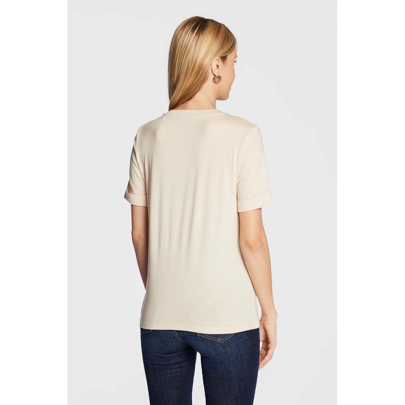 Fashion, accesorii si bijuterii - Femei - Imbracaminte femei - Tricouri si topuri femei - Tricou Dama Guess Nichita W2BI15 XS INTL Bej - Infinity.ro