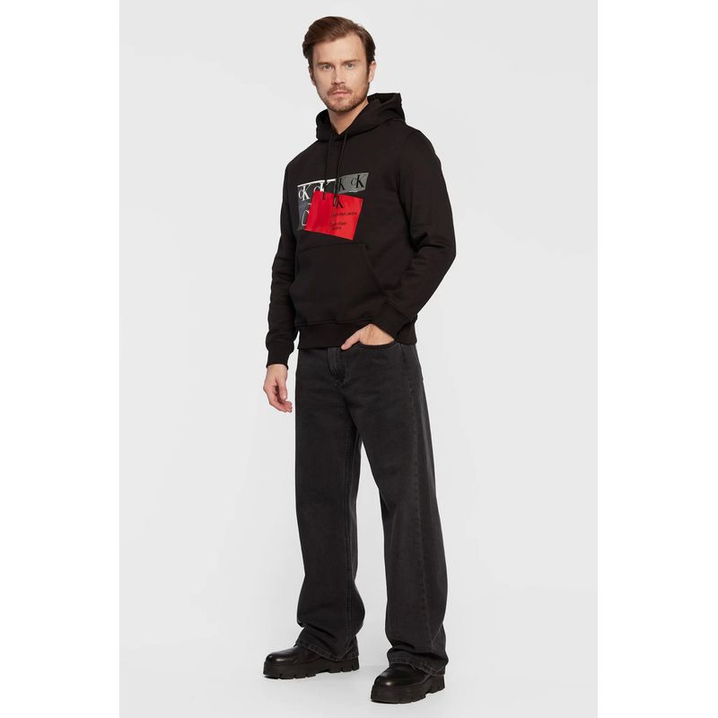 Fashion, accesorii si bijuterii - Barbati - Imbracaminte - Hanorace barbati - Hanorac barbati  Calvin Klein Jeans J30J322674 Negru XL INTL - Infinity.ro