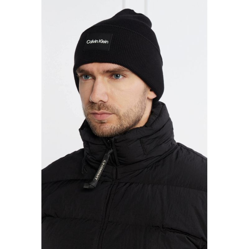 Fashion, accesorii si bijuterii - Barbati - Accesorii barbati - Caciuli si sepci barbati - Caciula Calvin Klein Fine Cotton Rib Beanie K50K510986 Universala Negru - Infinity.ro