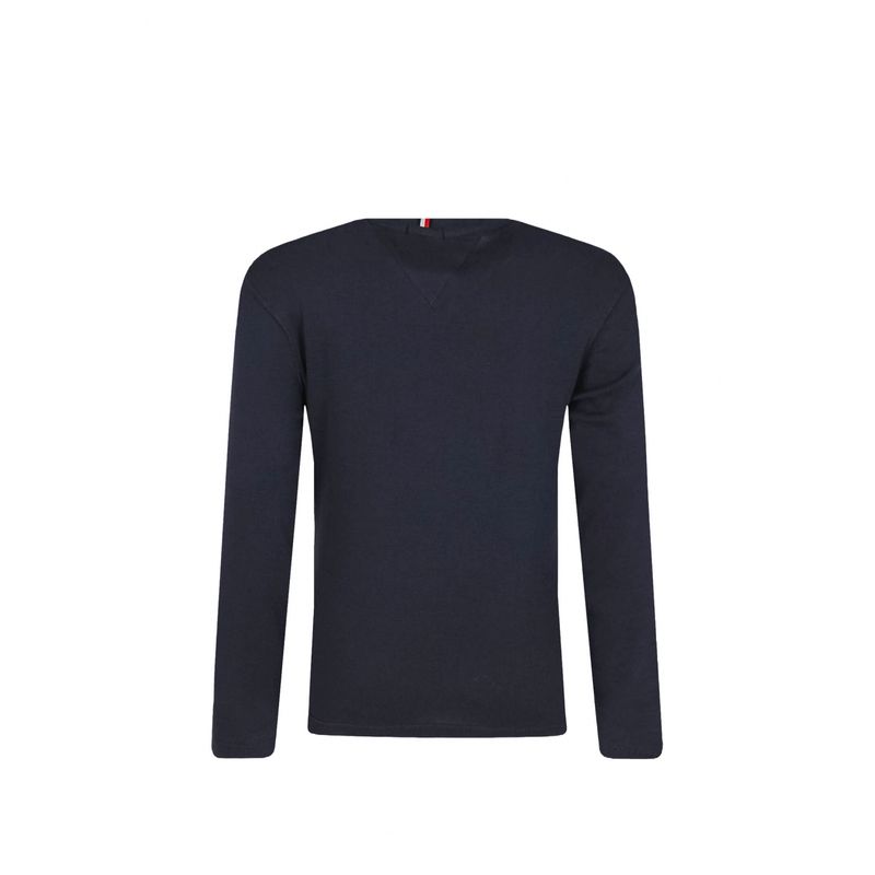 Fashion, accesorii si bijuterii - Copii - Imbracaminte copii - Bluze si camasi copii - Bluza copii Tommy Hilfiger Essential Solid Rib Bleumarin 116 CM 6 ani - Infinity.ro