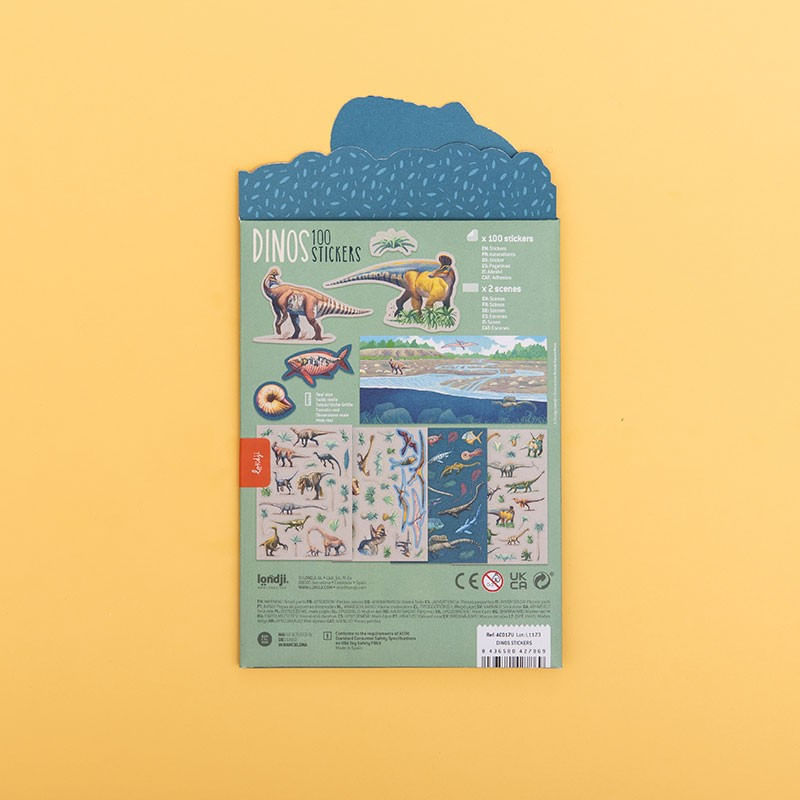 Jucarii, Copii si Bebe - Jucarii si jocuri - Jucarii & jocuri educative - Jocuri si jucarii educative - Set cu abtibilduri repozitionabile Dinozauri, Londji - Infinity.ro