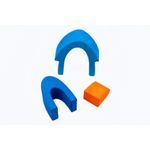 Jucarii, Copii si Bebe - Jucarii si jocuri - Seturi de constructie si cuburi - Seturi de constructie - Set handmade Marc toys, Casuta din povesti Bleu - Infinity.ro