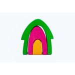 Jucarii, Copii si Bebe - Jucarii si jocuri - Seturi de constructie si cuburi - Seturi de constructie - Set handmade Marc toys, Casuta din povesti Bleu - Infinity.ro