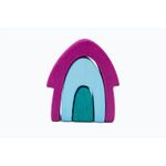 Jucarii, Copii si Bebe - Jucarii si jocuri - Seturi de constructie si cuburi - Seturi de constructie - Set handmade Marc toys, Casuta din povesti Bleu - Infinity.ro