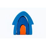 Jucarii, Copii si Bebe - Jucarii si jocuri - Seturi de constructie si cuburi - Seturi de constructie - Set handmade Marc toys, Casuta din povesti Bleu - Infinity.ro