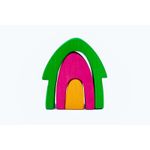 Jucarii, Copii si Bebe - Jucarii si jocuri - Seturi de constructie si cuburi - Seturi de constructie - Set handmade Marc toys, Casuta din povesti Bleu - Infinity.ro