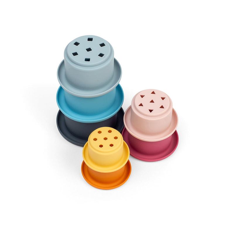 Jucarii, Copii si Bebe - Jucarii si jocuri - Jucarii bebelusi - Jucarii interactive bebelusi - Set cupe de stivuit din silicon - Infinity.ro