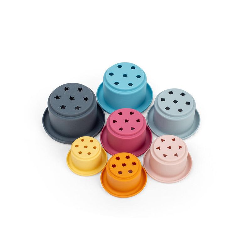 Jucarii, Copii si Bebe - Jucarii si jocuri - Jucarii bebelusi - Jucarii interactive bebelusi - Set cupe de stivuit din silicon - Infinity.ro