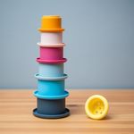 Jucarii, Copii si Bebe - Jucarii si jocuri - Jucarii bebelusi - Jucarii interactive bebelusi - Set cupe de stivuit din silicon - Infinity.ro