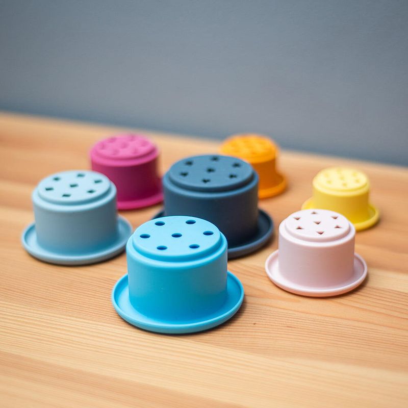 Jucarii, Copii si Bebe - Jucarii si jocuri - Jucarii bebelusi - Jucarii interactive bebelusi - Set cupe de stivuit din silicon - Infinity.ro