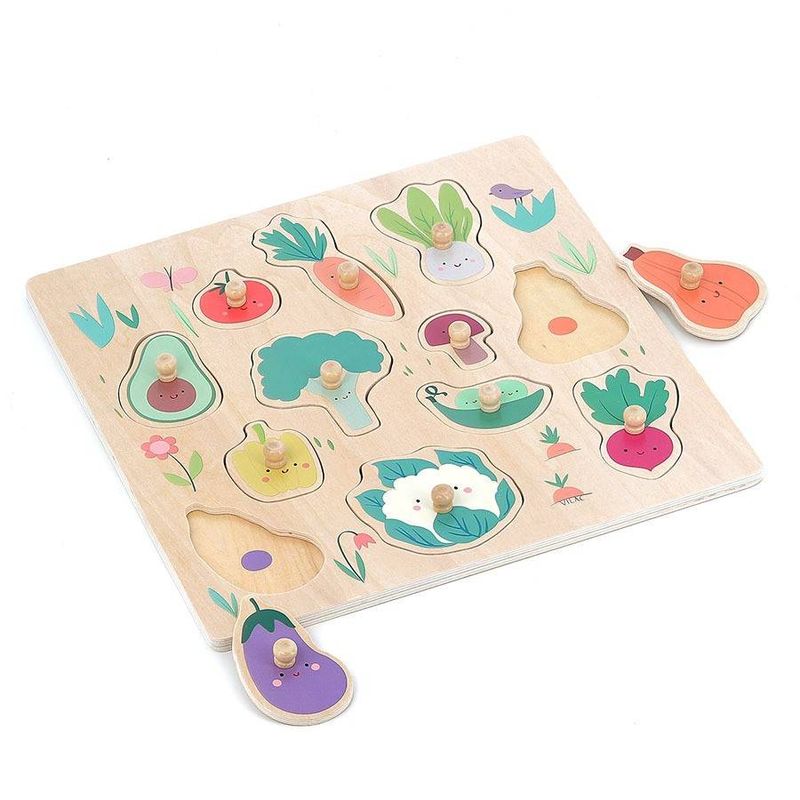 Jucarii, Copii si Bebe - Jucarii si jocuri - Jocuri si puzzle - Puzzle - Puzzle incastrat - Legume din gradina - Infinity.ro