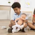 Jucarii, Copii si Bebe - Jucarii si jocuri - Papusi si accesorii - Papusi - Pijama bej pentru pentru papusa bebelus 40 cm - Infinity.ro