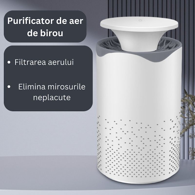 Electronice si Electrocasnice - Climatizare si sisteme de incalzire - Aparate filtrare aer - Purificatoare de aer - Purificator de aer BLOOMANT, Filtru 3 in 1 HEPA H13 si carbune activ, Lampa UV, 6 Functii, pana la 23 mp, Silentios - Infinity.ro