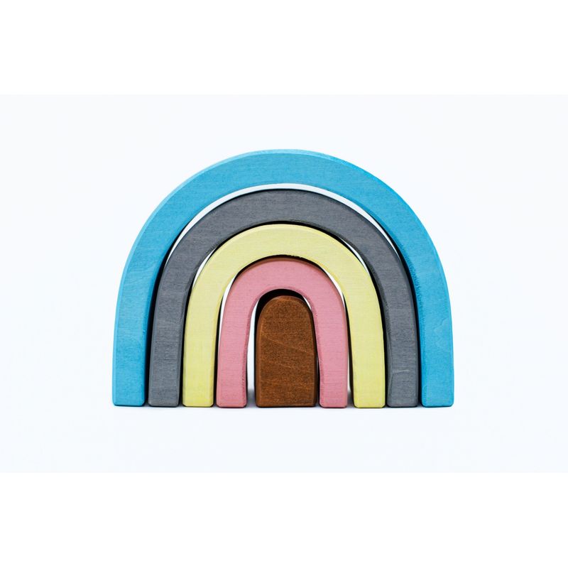 Jucarii, Copii si Bebe - Jucarii si jocuri - Seturi de constructie si cuburi - Seturi de constructie - Set Handmade, Curcubeu Arcada Mica Albastru - Infinity.ro