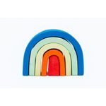 Jucarii, Copii si Bebe - Jucarii si jocuri - Seturi de constructie si cuburi - Seturi de constructie - Set Handmade, Curcubeu Arcada Mica Albastru - Infinity.ro