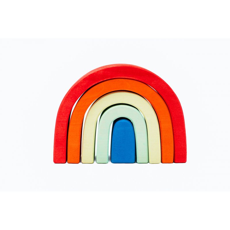 Jucarii, Copii si Bebe - Jucarii si jocuri - Seturi de constructie si cuburi - Seturi de constructie - Set Handmade, Curcubeu Arcada Mica Albastru - Infinity.ro
