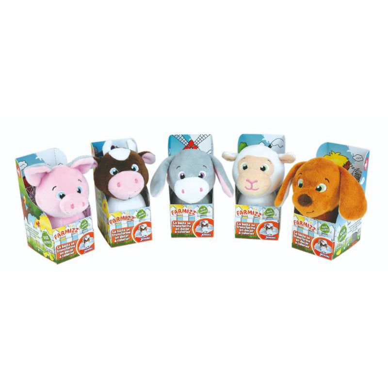 Jucarii, Copii si Bebe - Jucarii si jocuri - Jucarii de plus - Jucarie Plus Jemini In Cutie Pentru Colorat 15cm Vacuta - Infinity.ro