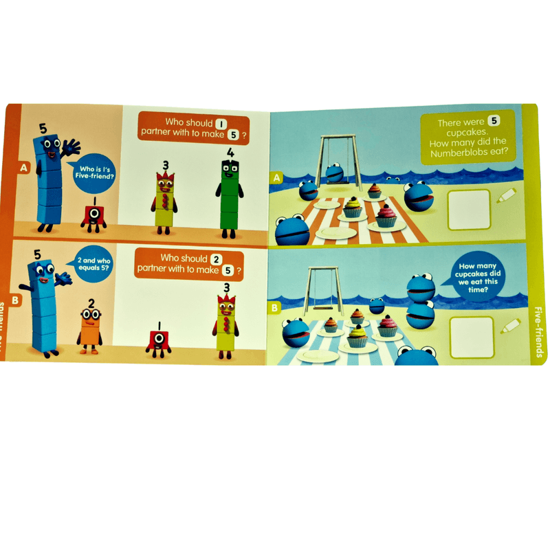 Carti si Birotica - Carti - Carti pentru copii - Activitati extracurriculare - Carticica Scriu si sterg Numberblocks - Legaturi numerice - Infinity.ro