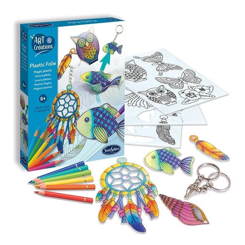 Jucarii, Copii si Bebe - Jucarii si jocuri - Jucarii & jocuri educative - Seturi de artizanat - Kit creativ plastic magic - Brelocuri si magneti - Infinity.ro