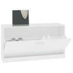 Casa si Gradina - Mobilier - Organizare si depozitare - Organizator incaltaminte - Bancheta pantofar, alb extralucios, 80x24x45 cm, lemn compozit - Infinity.ro