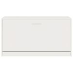 Casa si Gradina - Mobilier - Organizare si depozitare - Organizator incaltaminte - Bancheta pantofar, alb extralucios, 80x24x45 cm, lemn compozit - Infinity.ro