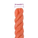 Casa si Gradina - Constructii - Feronerie si accesorii - Sfoara si lanturi - Franghie de lucru, portocaliu,24 mm, 25 m, polipropilena - Infinity.ro
