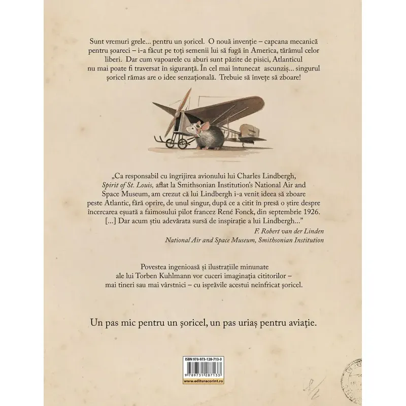 Carti si Birotica - Carti - Carti pentru copii - Basme si povesti - Lindbergh. Povestea unui soricel zburator - Torben Kuhlmann - Infinity.ro