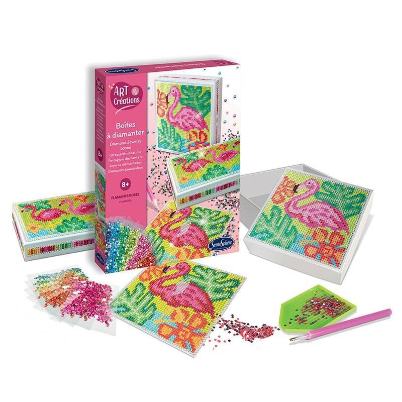 Jucarii, Copii si Bebe - Jucarii si jocuri - Jucarii & jocuri educative - Seturi de artizanat - Kit creativ - Cutii cu strasuri, Flamingo - Infinity.ro