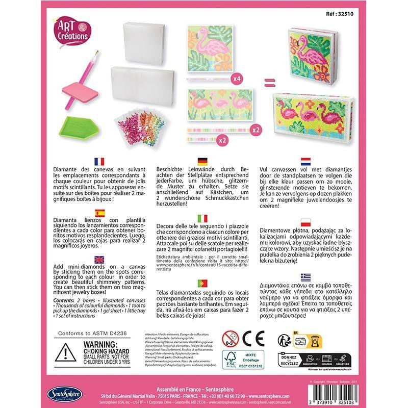 Jucarii, Copii si Bebe - Jucarii si jocuri - Jucarii & jocuri educative - Seturi de artizanat - Kit creativ - Cutii cu strasuri, Flamingo - Infinity.ro