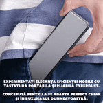 Laptop, Telefoane si Tablete - Telefoane mobile si accesorii - Accesorii Telefoane - Alte accesorii telefoane - Tastatura pliabila CYBERDUST, Compacta, Compatibila cu dispozitive iOS si Android, Suport magnetic ascuns, Silentioasa - Infinity.ro